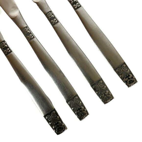 Rogers by Stanley Roberts Danesmore Dinner Knives Satin Stainless Steel 1970s - Picture 2 of 4